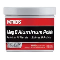 Mothers 05100 Mag & Aluminum Wheel Polish 5oz for All Metal Types Jewelry