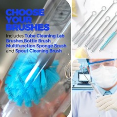 Holikme Bottle Brush Tube Cleaning Set Long Handle Cup Cleaner Beer Wine Decante