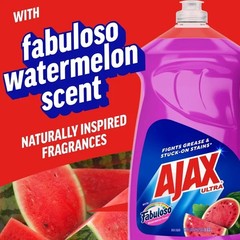 Ajax Ultra Liquid Dish Soap, Fabuloso Watermelon Scent, Easy-Flip Cap, 52 fl oz