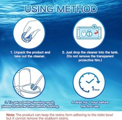 Vacplus Automatic Toilet Bowl Cleaner Tablets, Drop-In Tank Cleaner for Bathroom