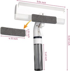 3in1 Squeegee For Shower Mirror Window Door Home Office House Cleaner Car Glass