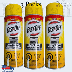 Easy-Off Heavy Duty Oven Cleaner Regular Scent (3 Cans x 14.5 oz each) Free Ship