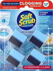 Soft Scrub In-Tank Toilet Cleaner Duo-Cubes, Sapphire Waters, 4 Count