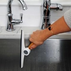 Wipe Out, Pivoting Shower Squeegee with Hanging Hook and Suction Cup, Durable