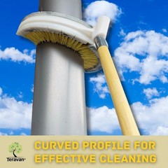 Curved Wash Brush for Exhaust Stack Pipes with Natural Tampico Fiber- 8″-10″
