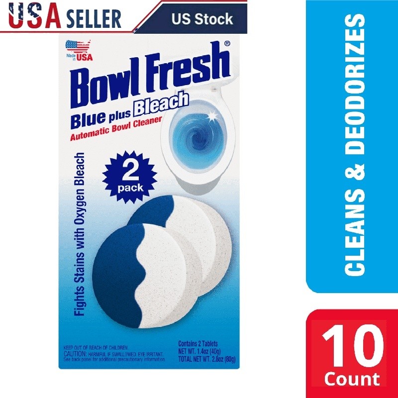 Automatic Toilet Bowl Cleaner Tablets 10 Pack Bleach Freshener Stain Remover New