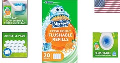Scrubbing Bubbles Instant Clean 20 Count Flushable Refill Pads – Fresh Citrus