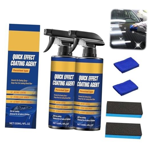 2Pcs Advanced Car Quick-Acting Coating Agent Spray, Scratch Wax Polish