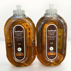 METHOD SQUIRT + MOP WOOD FLOOR CLEANER ALMOND SCENTED 25 OZ LOT OF 2