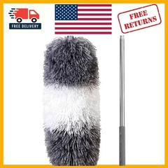 Extendable 100″ Microfiber Feather Duster with Bendable Head for Ultimate Cle…
