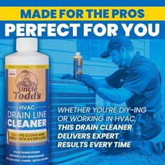 AC Drain Cleaner 128oz Case of 4 Fast Acting HVAC Clog Remover Pump Safe New
