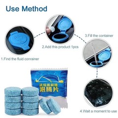10x SUV Windshield bottle Washer Tablets/GLASS CLEANER FRESH AND SQUEAKY CLEAN