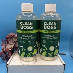 2 NEW CLEAN BOSS VEGGIE & FRUIT WASH-EAT CLEANER All Natural Keeps Produce Fresh