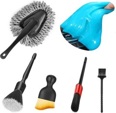 Car Interior Duster Detail Brush Cleaning Gel Kit Soft Dash Vent Dusting Slime