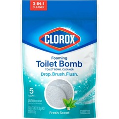 Foaming Toilet Bowl Cleaner Bombs Bleach Free Fresh Scent 5 Pack