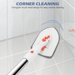 Tile Tub Scrubber Brush 3-in-1 Shower Scrubber with 52-inch Adjustable Long H…