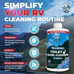 RV & Marine Toilet Cleaner 32oz – Septic Safe, Stain & Odor Remover, Bleach-Fr