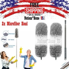 Microfiber Feather Duster Cleaning Extra Long Extendable Ceiling Fan Brush Pole