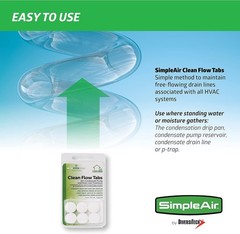 SACF Drain Line Clean Flow Tabs, for AC Units, HVAC Systems, Dehumidifiers, C…