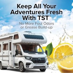 TST Camper / RV Grey Water Odor Control – Removes Grease Buildup in Gray Water T