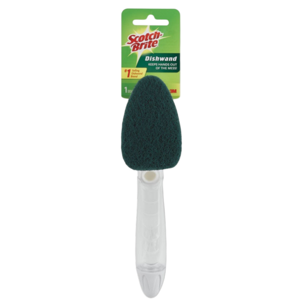 Heavy-Duty Soap-Dispensing Dishwand 2 1/2 x 9 1/2 Green/Yellow