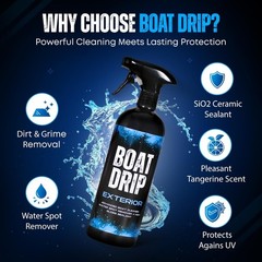 Exterior Cleaner, All Purpose Boat Cleaner with Sio₂ Ceramic Sealant, Tangerine