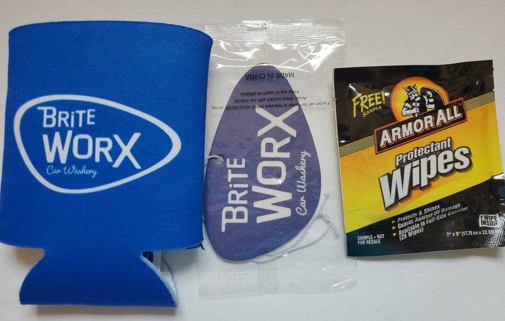 Brite Worx Can Cozy Cozee With Protectant Wipe And Air Freshener Stocking Stuff