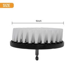 Practical Electric Drill Brush Tiles White 5 Inch Cleaner Cleaning Leather