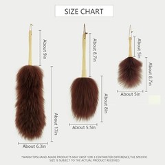 Lambswool Duster Soft Cleaning Tool Wooden Handle Multi-Purpose Dusting Feather