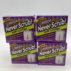Kaboom [Orange Glo] Never Scrub! No-Clean Toilet Cartridge Refills – Lot of 4