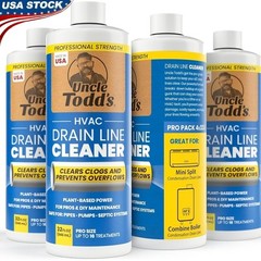 AC Drain Cleaner 128oz Case of 4 Fast Acting HVAC Clog Remover Pump Safe New