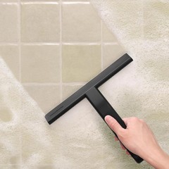 JustHang Shower Squeegee for Glass Doors,All-One-Piece Silicone with Built-in