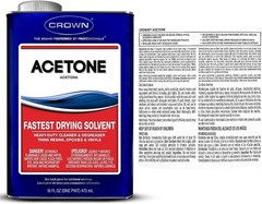 100% Pure Crown Acetone Solvent Cleaner Fast-Evaporating Liquid Cleaning