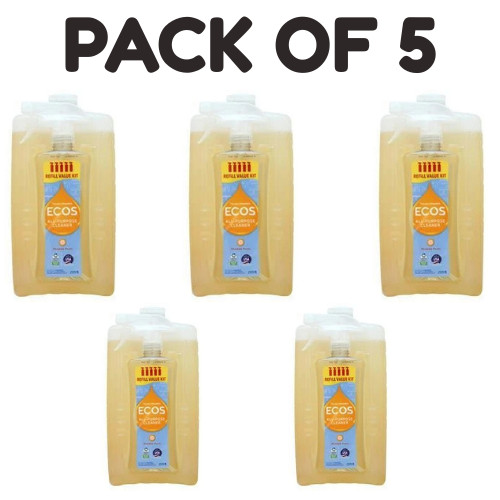 ECOS All-Purpose Cleaner – Orange Plus Refill Value Kit – 80 fl oz – Pack of 5