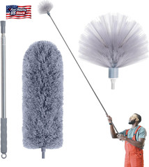 IVYROLL Cobweb Duster with Extension Pole, Spider Web Brush & Ceiling Cleaning K