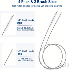 40 Inches 4-Pack Extra Long Cleaner Brush Set, Stainless Steel Pipe Cleaner Brus