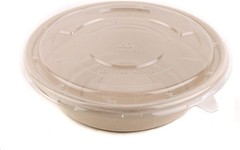[600 Count] Clear Lids for 24oz & 29oz Compostable Bowls by EcoQuality Plastic