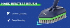 4 in 1 Shower Cleaning Brush, 58″ Extendable Tub and Tile Scrubber Set, Grout