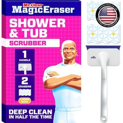 Effortless Cleaning with Magic Eraser Shower & Tub Kit – 2 Lemon Foam Refills