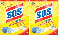 S.O.S-10002, Steel Wool Soap Pads, 10 Ct (Pack of 2)