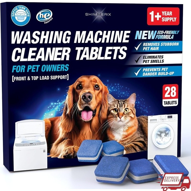 Pet Hair Removal Tablets Washer Eliminate Dander Easy Cleaning 24 Pack New