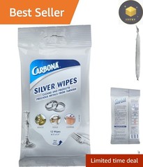 Luxury Silver Wipes – 12 Count Anti-Tarnish Metal Cleaner & Polish for Antiques