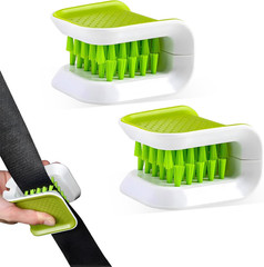 2 PCS Car Seat Belt Cleaning Brush, U-Shaped Auto Safety Belt Detailing Brush