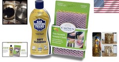 Heavy Duty 13oz Soft Cleanser Liquid & Non-Scratch Scrubber Kit – Lemon Scent