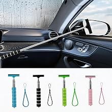 4 Pack All-Purpose Car Rearview Side Mirror Squeegee with Retractable Handle for