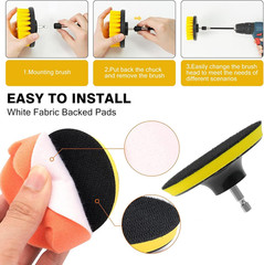48 Pcs Drill Brush Attachments Set, Scrub Pads & Sponge & Colorful