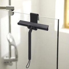 Shower Squeegee for Glass Door Shower Wall Scraper Cleaner With Silicone Holder