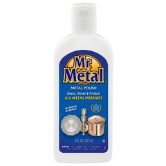 Metal Polish Liquid 8 oz Non-Abrasive Multipurpose Cleaner for Silver, Brass