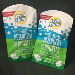 2 PACKS Lemi Shine Dishwashing Detergent + Booster Tablet Hard Water Combo Pack