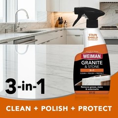 Weiman Granite & Stone 3-in-1 Cleaner, Polish & Protect for Granite, 16 fl oz